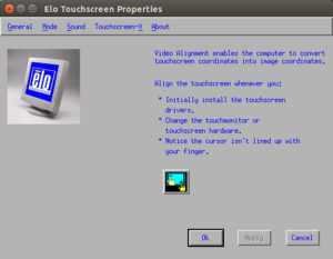 Allineamento video per touchscreen di Elo