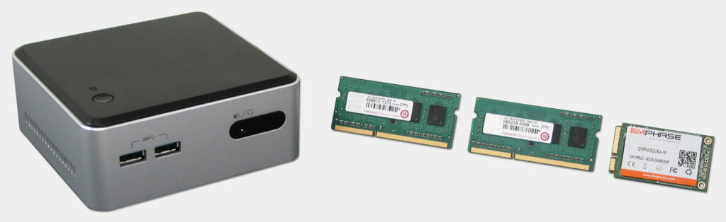Intel NUC con memoria Transcend e disco rigido a stato solido Emphase