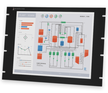 Monitor industriali da 19" per montaggio a rack e touchscreen rugged IP20