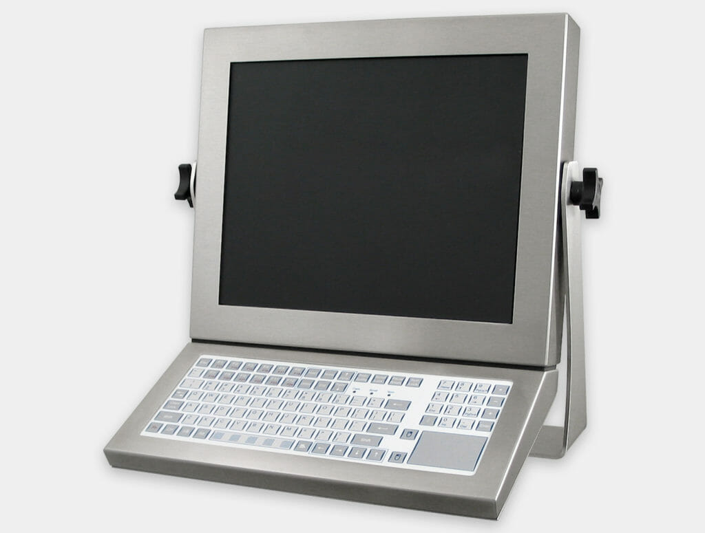 Tastiera a corsa breve IP65/IP66 per montaggio su monitor con touchpad, montata su monitor per montaggio universale