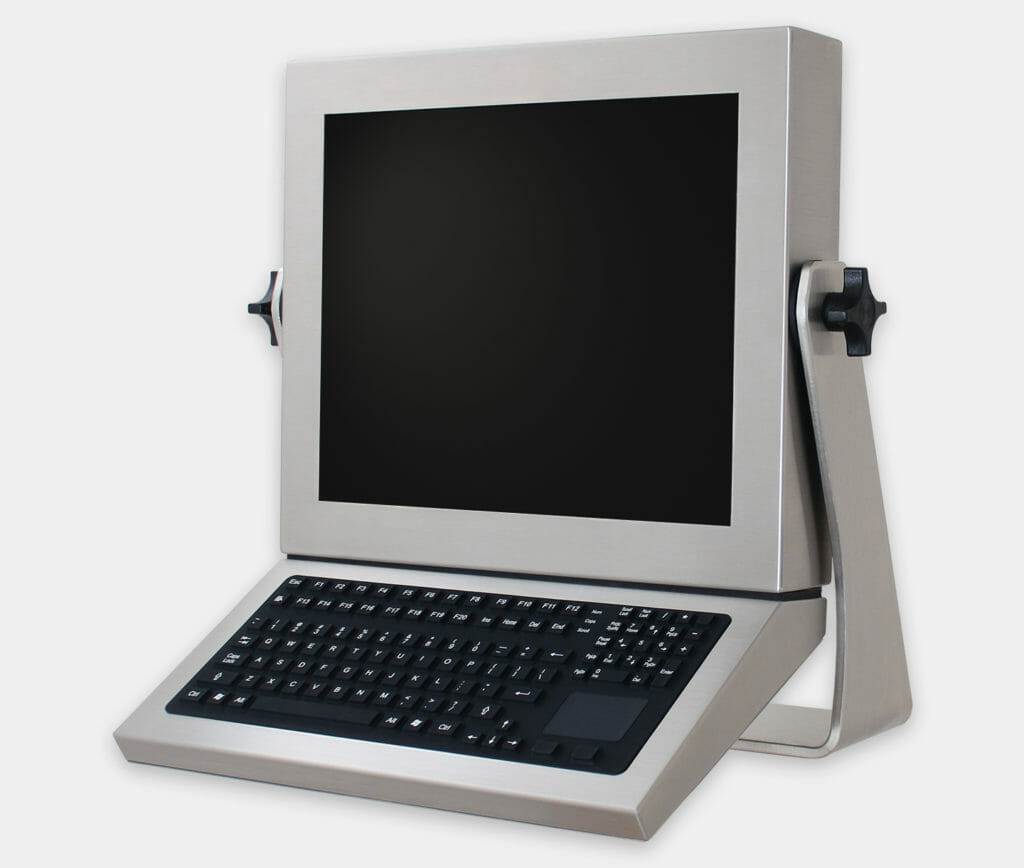 Tastiera IP65/IP66 a corsa lunga per montaggio su monitor con touchpad montata su monitor per montaggio universale