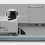 Monitor industriali da 20" per montaggio a pannello e touchscreen rugged IP65/IP66, veduta dell’uscita cavi CA