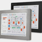 Monitor industriali da 17" per montaggio universale e touchscreen rugged IP65/IP66, veduta anteriore