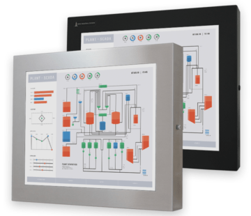 Monitor industriali da 19" per montaggio universale e touchscreen rugged, fully enclosed, IP65/IP66