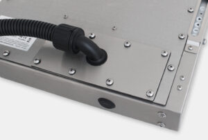 Piastra di copertura per uscita cavi per canalizzazione IP65/IP66 per monitor industriali per montaggio universale